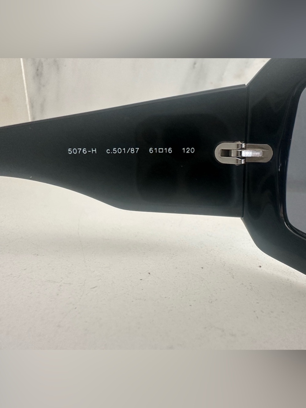 CHANEL Mother of Pearl 5076-H Black Square CC Sunglasses - Box/Case/Cloth AUTH - Picture 8 of 12